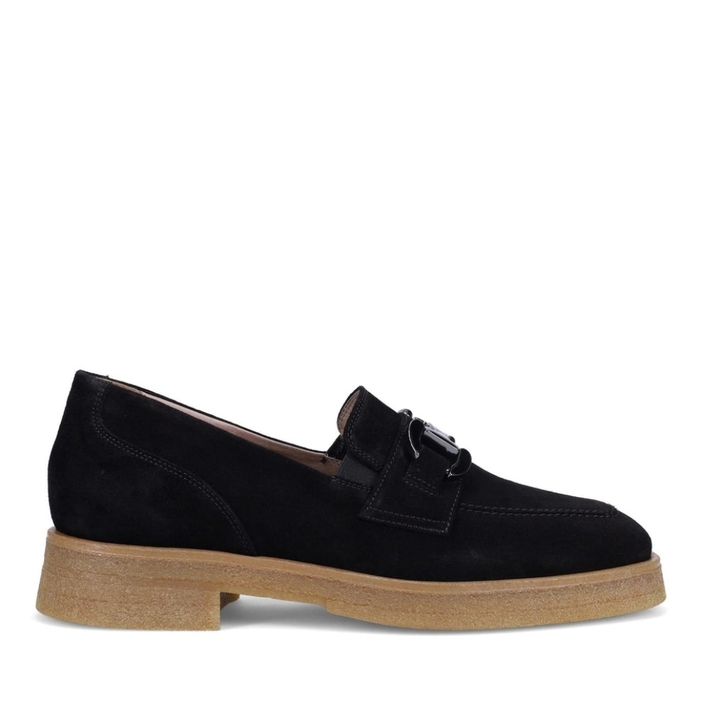 Ron White Women Hoda Onyx Hoda Loafer in Weatherproof Suede